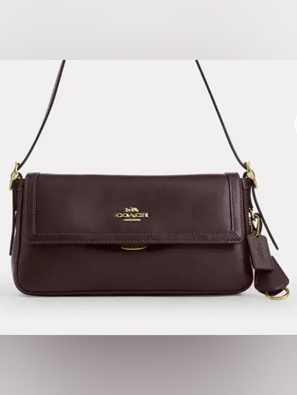 COACH Etta Small Flap Shoulder Bag Leather Shoulder Bag